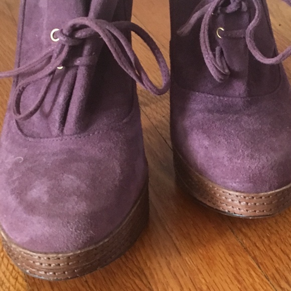 Anthro | Luiza Barcelos Suede Platform Bootie - Picture 2 of 8